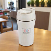 Vacuum Coffee Mug with Push Button Lid (350ml) White